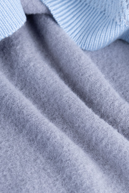 Cross-Knit Brushed Crew-Neck Sweater