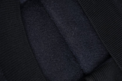 Cross-Knit Brushed High-Neck Sweater