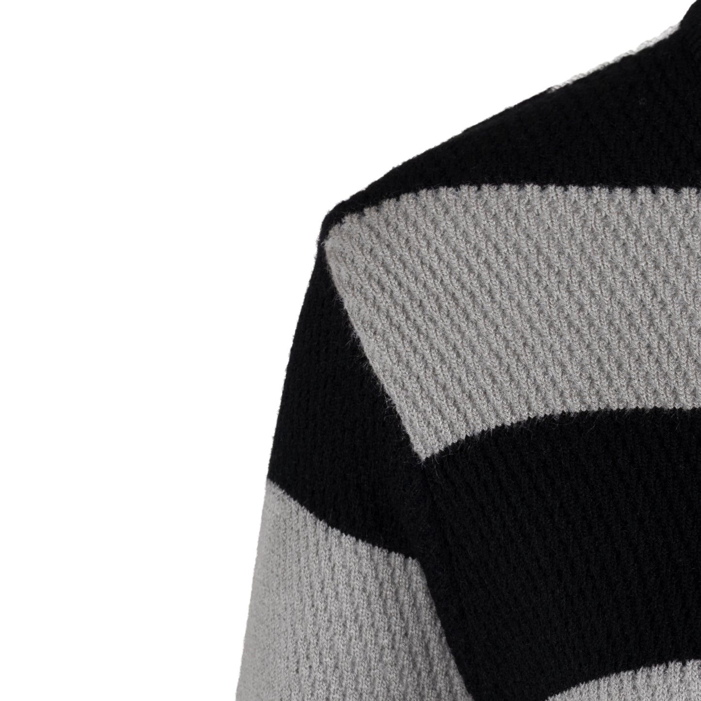 Cross-Knit Brushed Striped Midi Dress