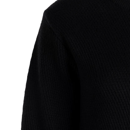 Cross-Knit Brushed Crew-Neck Sweater