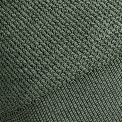 Cross-Knit Brushed High-Neck Sweater