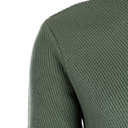 Cross-Knit Brushed High-Neck Sweater